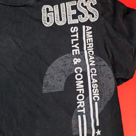 Guess graphic T-shirt black men's size L - Picture 2 of 5